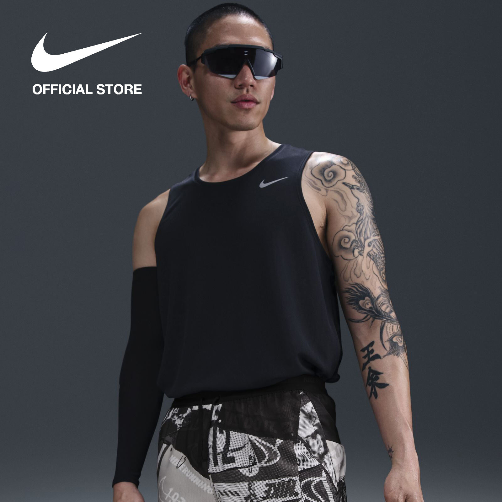 Nike Dri-Fit Men's Stride Run Energy 5" Brief-Lined Running Shorts - Off Noir · v2