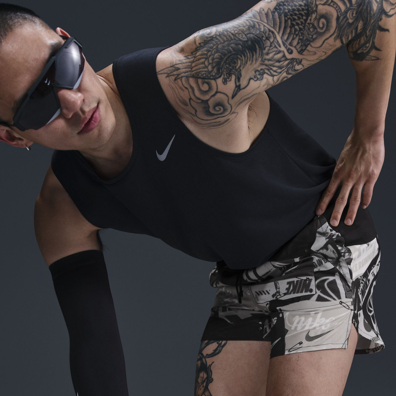 Nike Dri-Fit Stride Run Energy 5"-Laufshorts mit kurzen Innenfutter für Herren — Off Noir
