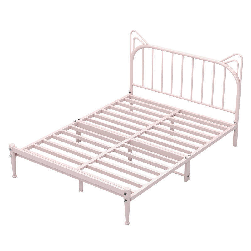 Iron Bed Double Bed Cat Ear Styling Width 1-1.8m Iron Bed Floating Bed Frame/tatami Bed Frame Bed Frame With Mattress · v2