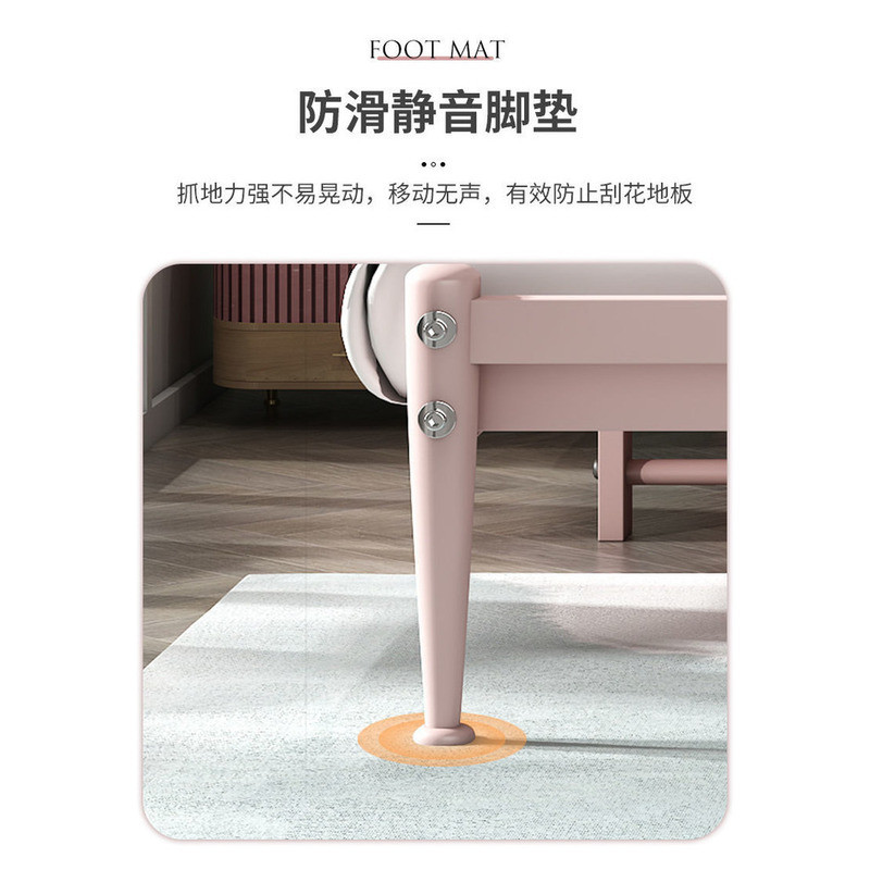 Iron Bed Double Bed Cat Ear Styling Width 1-1.8m Iron Bed Floating Bed Frame/tatami Bed Frame Bed Frame With Mattress · v2