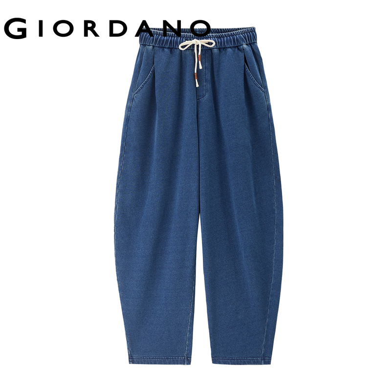 Giordano da donna Pantaloni in coccoon in denim sintetico con elastico in vita Spedizione gratuita 18415504