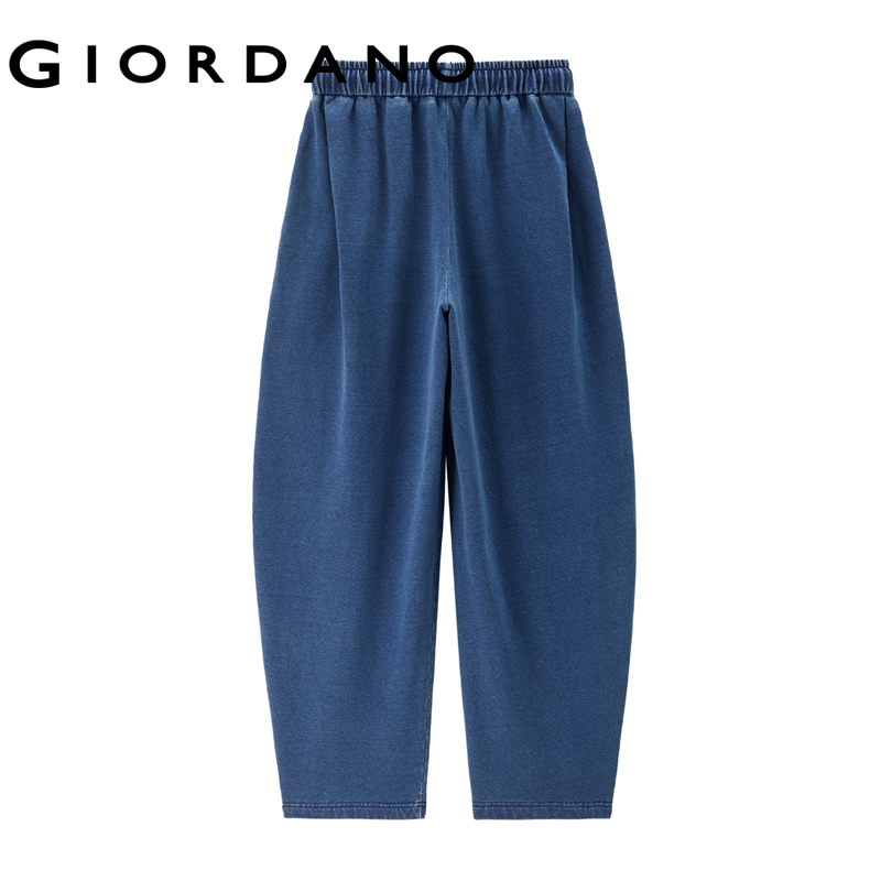 Giordano da donna Pantaloni in coccoon in denim sintetico con elastico in vita Spedizione gratuita 18415504