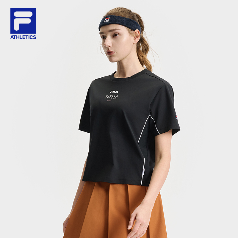 FILA CORE ATHLETICS TENNIS ELECTRONIC SWING Women Short Sleeves T-Shirt (Black) · v2