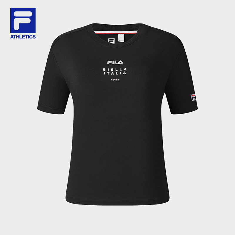 FILA CORE ATHLETICS TENNIS ELECTRONIC SWING Women Short Sleeves T-Shirt (Black) · v2