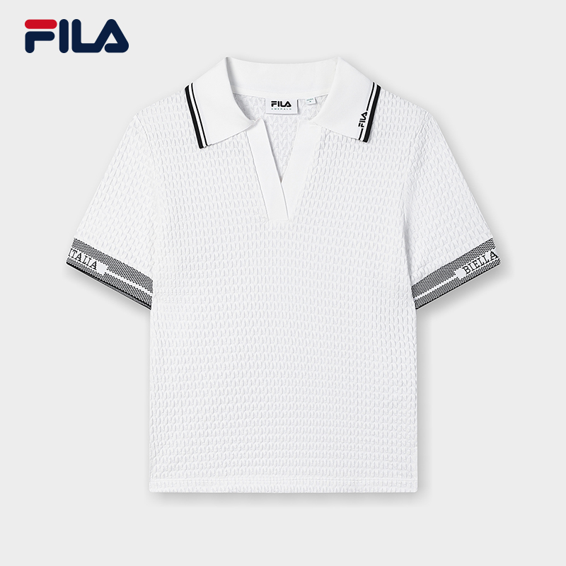 FILA CORE LIFESTYLE EMERALD TWILIGHT GLOW Women Short Sleeves T-Shirt (White) · v2