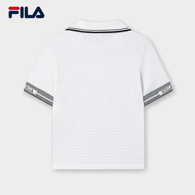 FILA CORE LIFESTYLE EMERALD TWILIGHT GLOW Damen-T-Shirt mit kurzen Ärmeln (weiß)