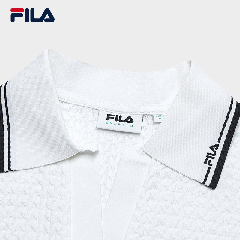 FILA CORE LIFESTYLE EMERALD TWILIGHT GLOW Damen-T-Shirt mit kurzen Ärmeln (weiß)