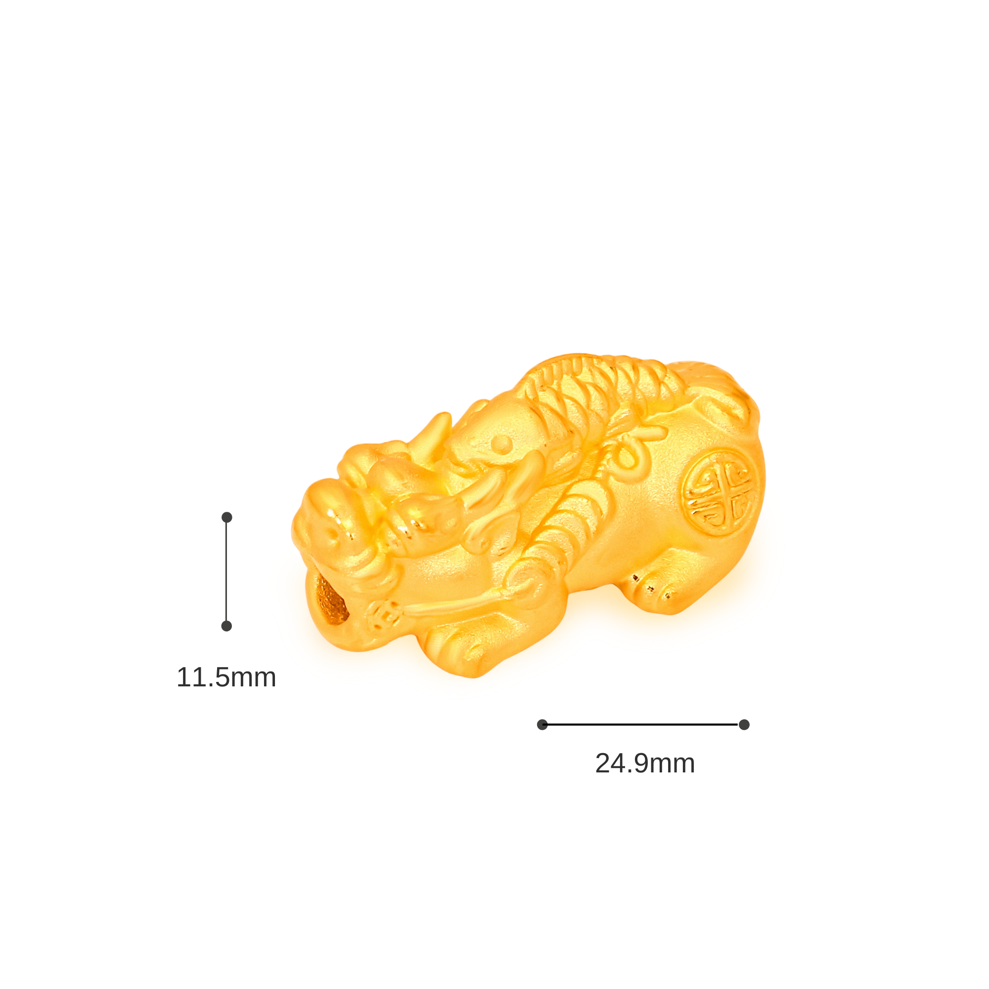 TAKA Jewellery 999 Pure Gold Wealth Blessing Pixiu Beads Bracelet · v8