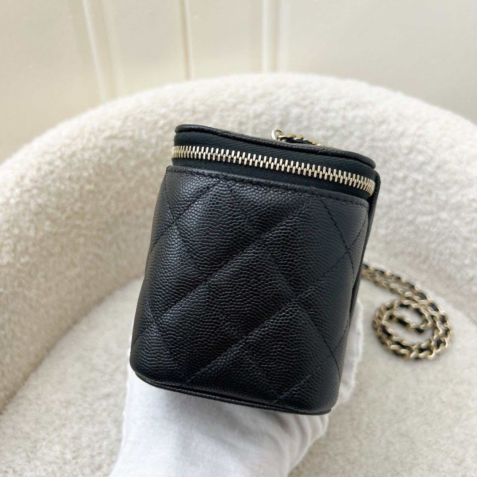 Chanel 25P Crystals Logo Vanity in Black Caviar and LGHW · v3
