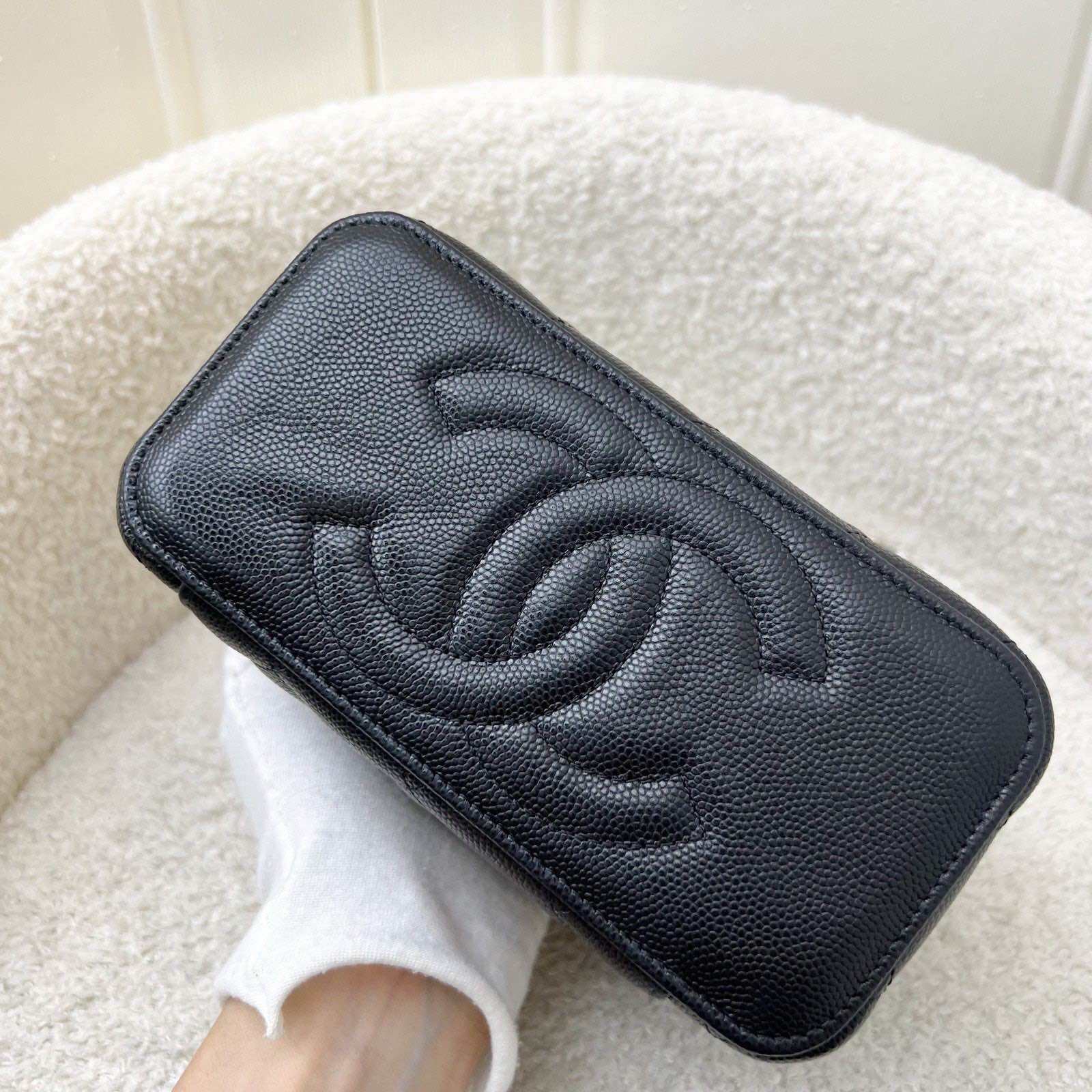 Chanel 25P Crystals Logo Vanity in Black Caviar and LGHW · v3