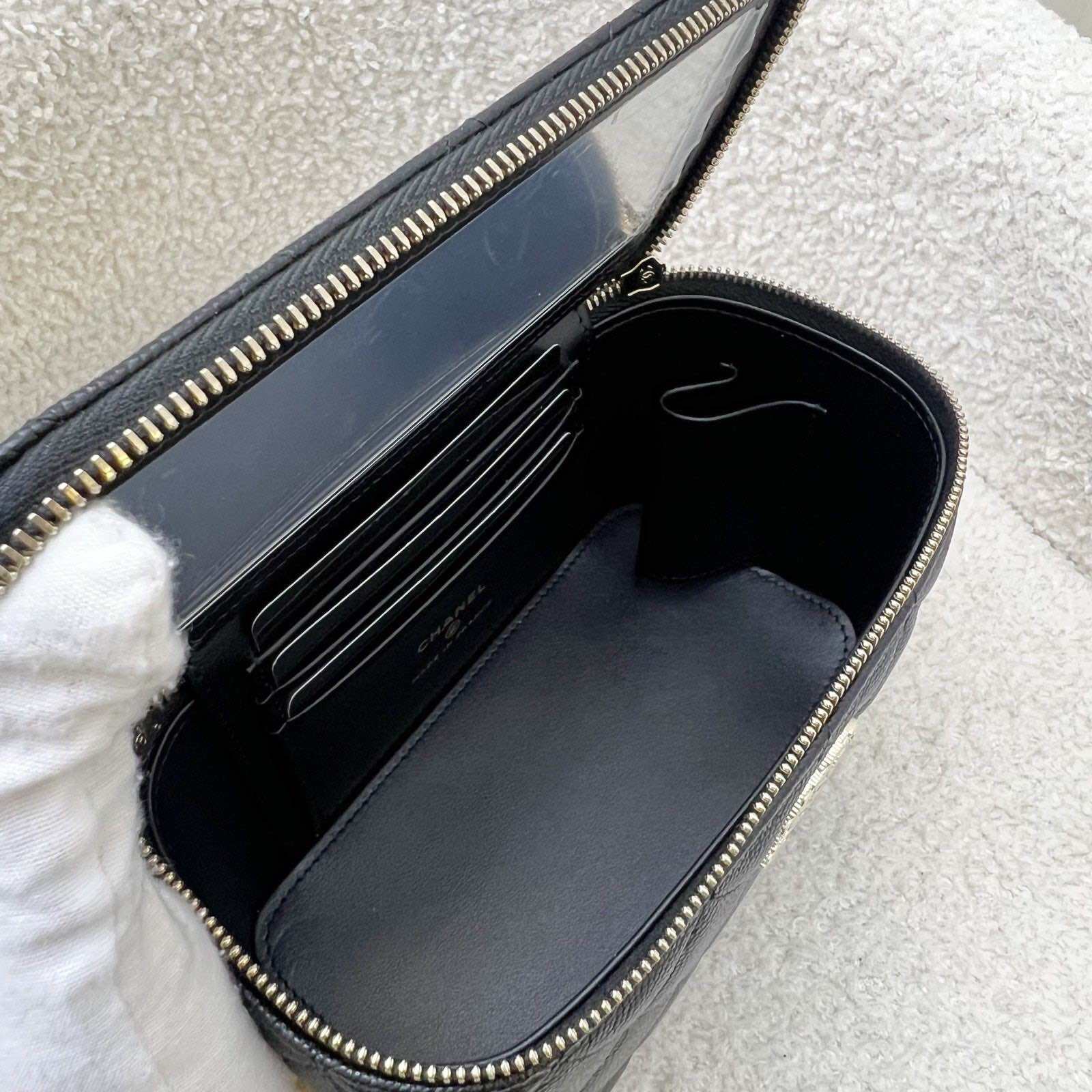 Chanel 25P Crystals Logo Vanity in Black Caviar and LGHW · v3