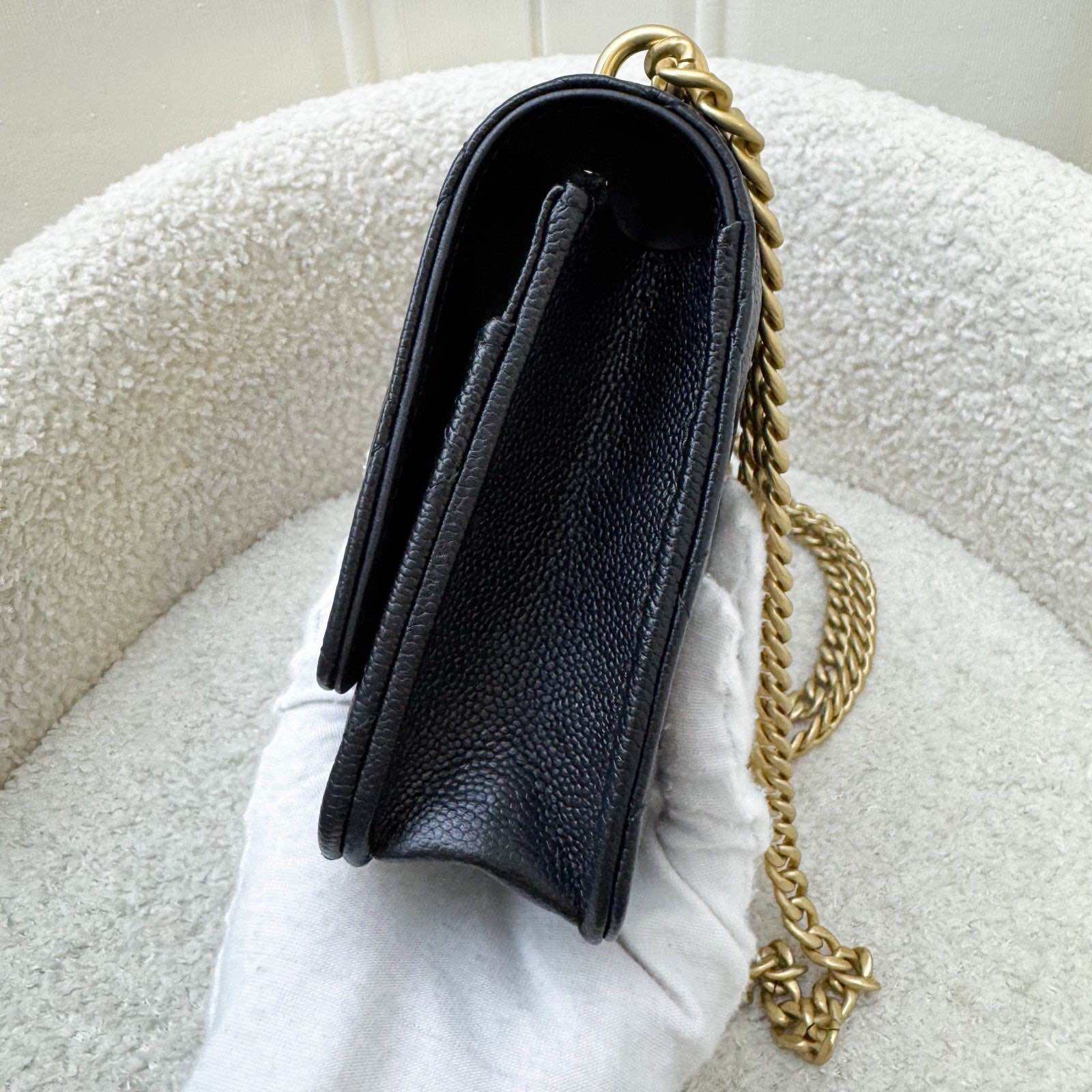 Chanel 24P Heart Adjustable Wallet on Chain WOC in Black Caviar and AGHW (Model: AP3201) · v3