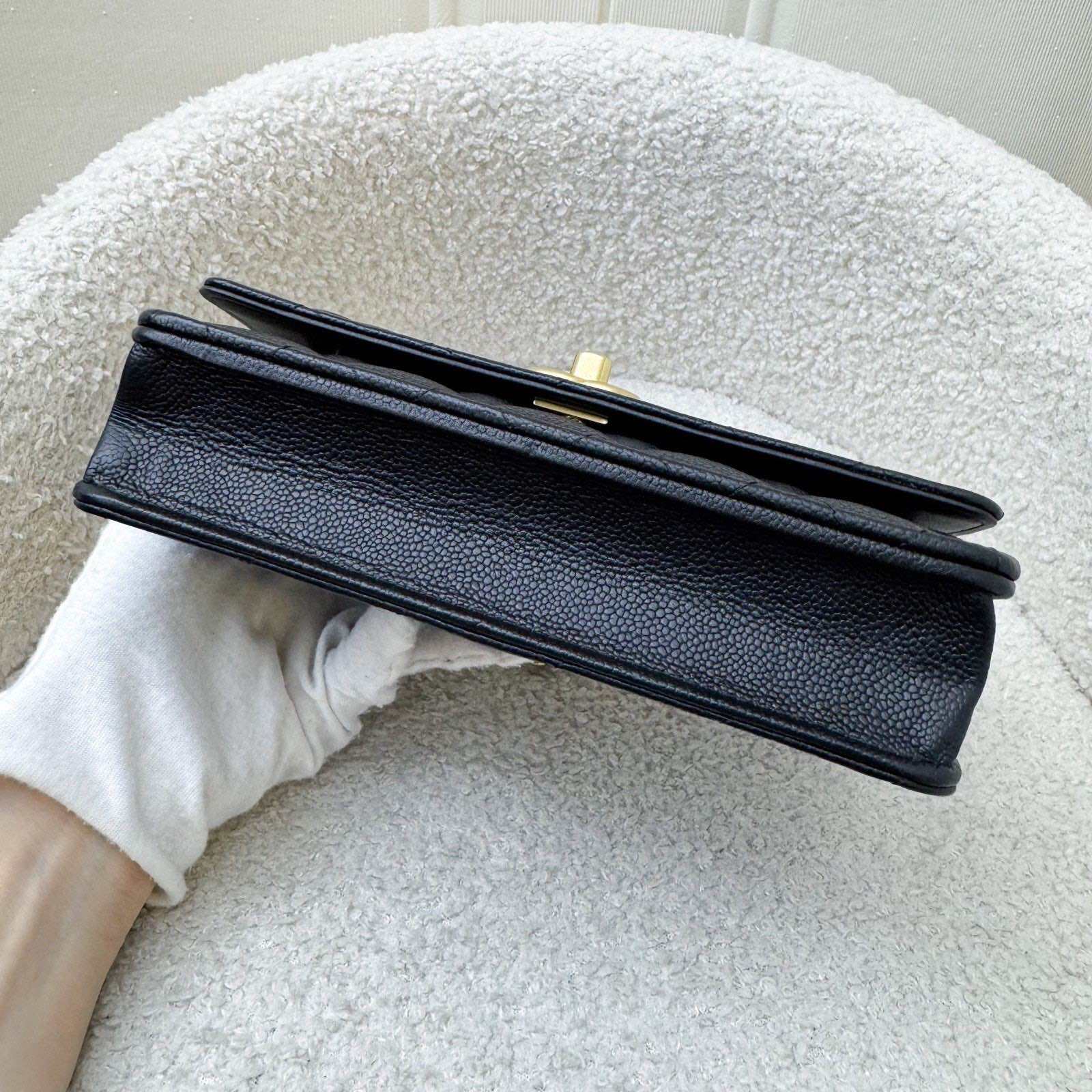 Chanel 24P Heart Adjustable Wallet on Chain WOC in Black Caviar and AGHW (Model: AP3201) · v3