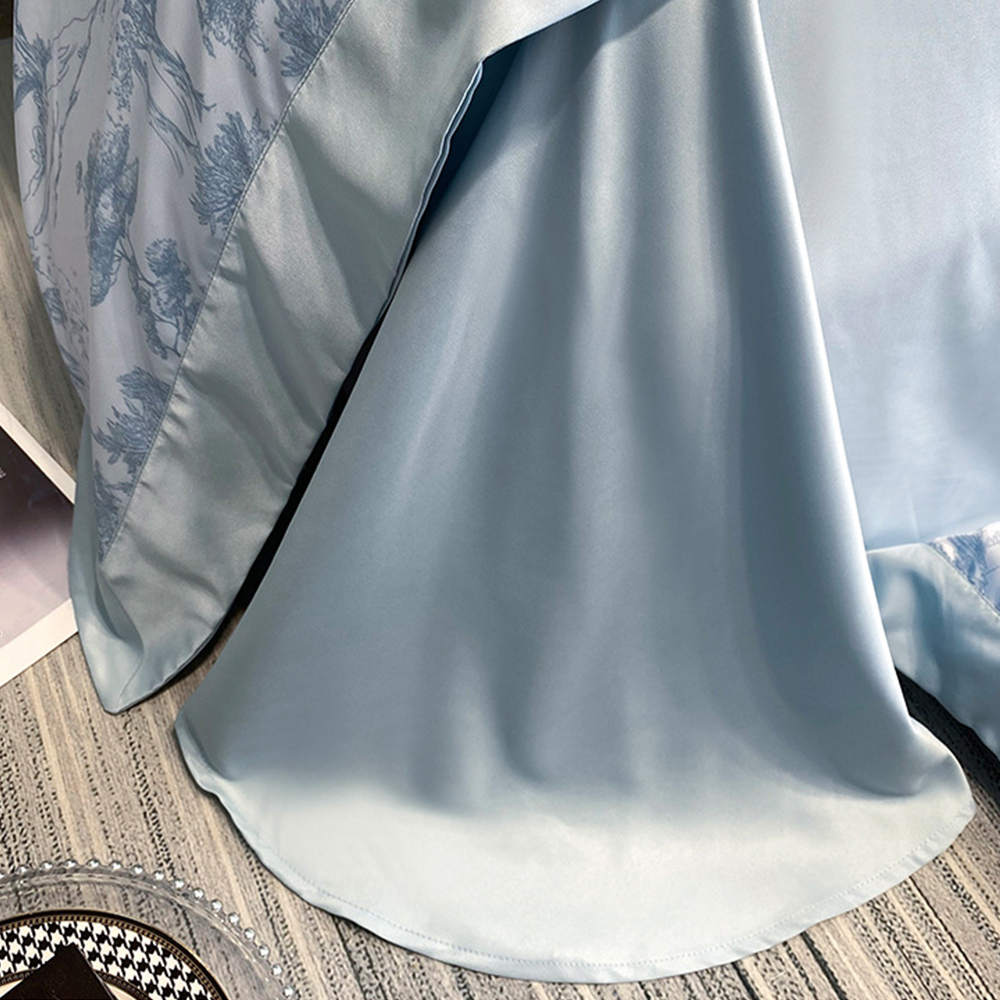 Home Textile Bedding Set 100% Tencel Quilt Duvet Cover Flat Sheet Pillowcases Comforter Bed ens Queen King U.B · v4