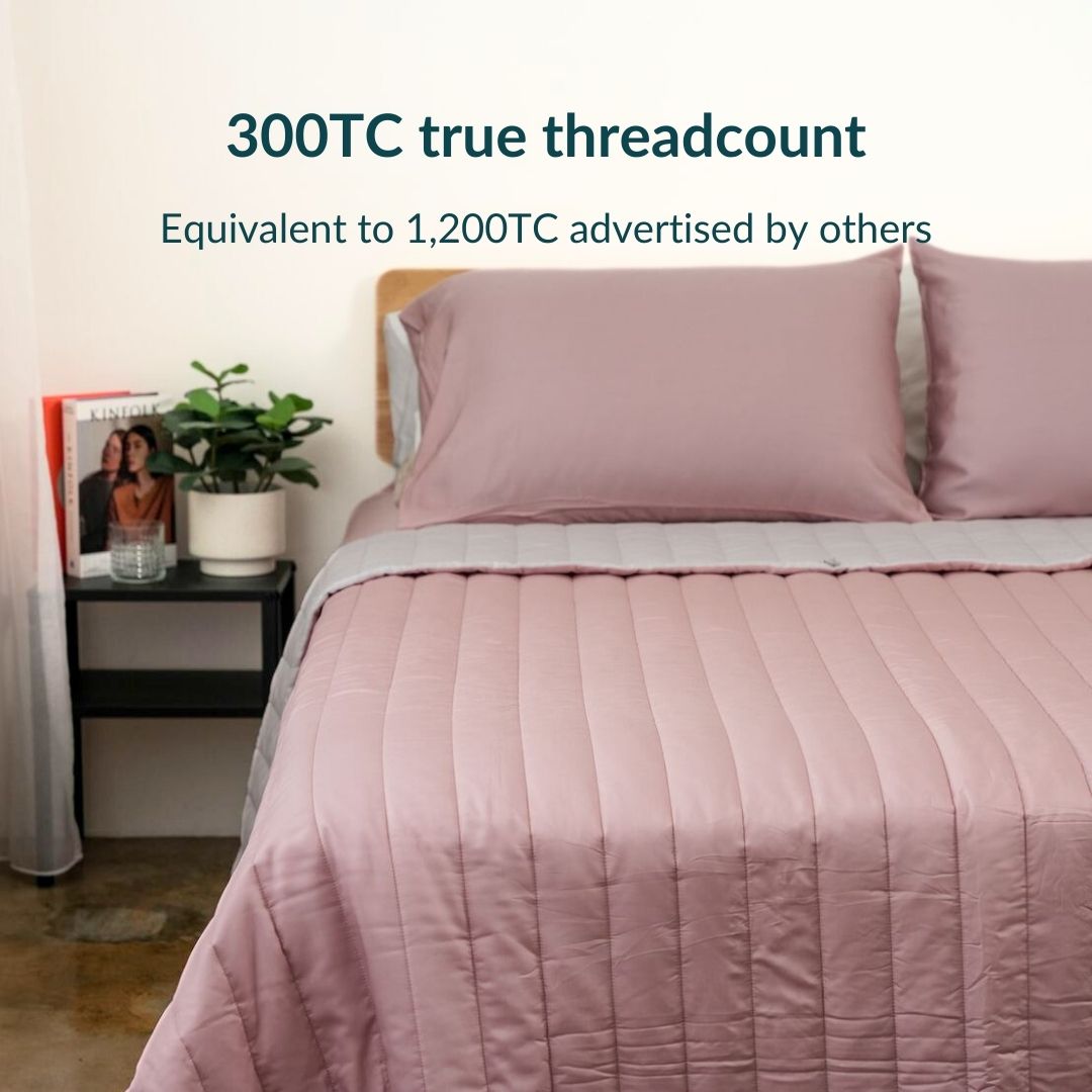 KAPAS LUXE | Quilted Comforter Set | TENCEL | 300TC | Include Bedsheet + Pillowcases · v3