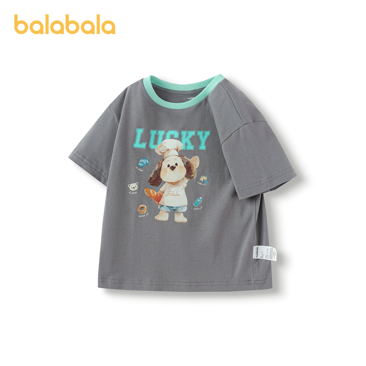 balabala Boy Pure Cotton Short Sleeve T-Shirt Baby Clothes Summer Short Sleeve Top For Infants Toddlers · v5
