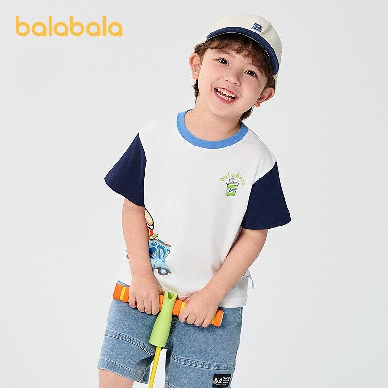 balabala Baby Boy Clothes Kids T Shirt Summer Top Tees Fashion Baby Comfortable · v2