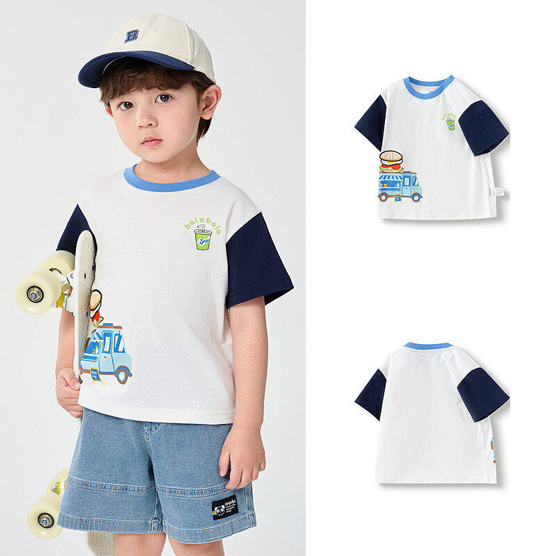 balabala Baby Boy Clothes Kids T Shirt Summer Top Tees Fashion Baby Comfortable · v2