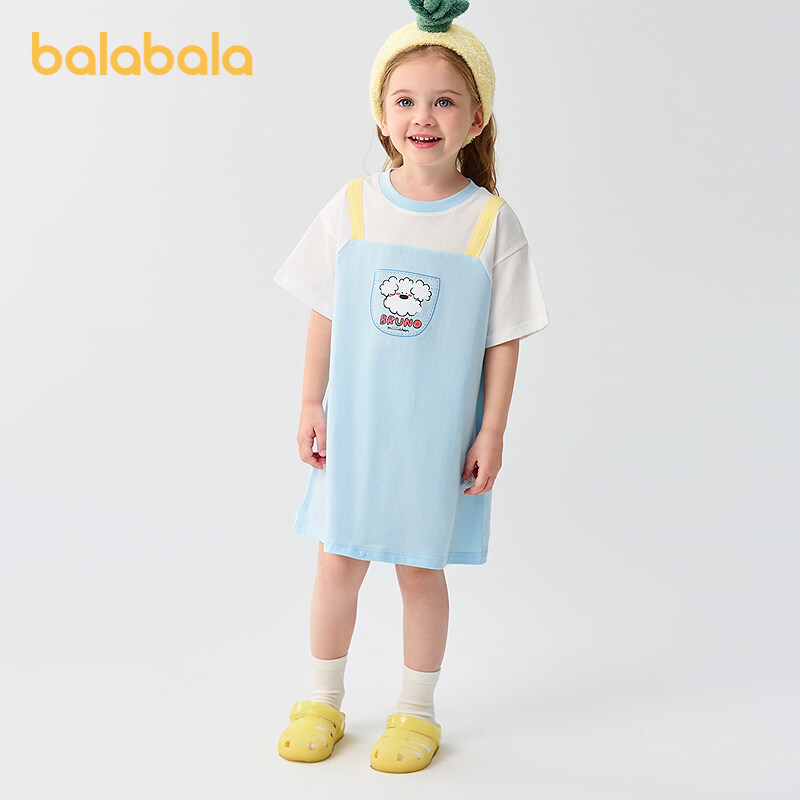 Balabala Miiiiichan Ip Girl nachtjapon, kinderkleding, zomerjurk met airconditioning, puur katoen