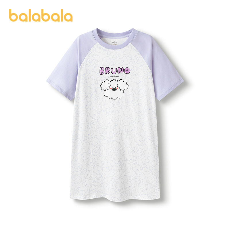Balabala Miiiiichan Ip Girl nachtjapon, kinderkleding, zomerjurk met airconditioning, puur katoen