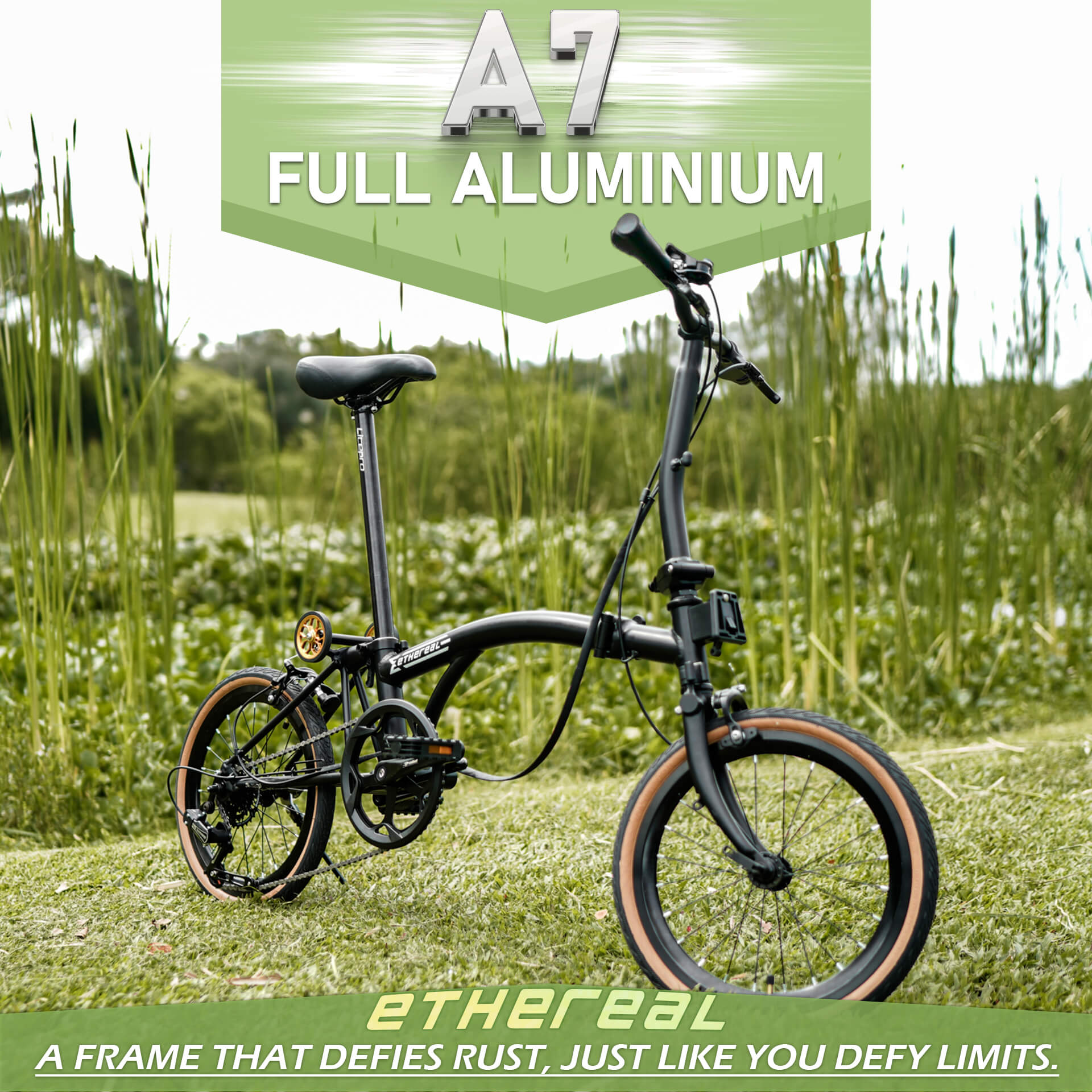 ‍️ Singapore - Ethereal A7 Trifold Folding Bike – Ultra Lightweight 10.5KG, Shimano 7-Speed, Rust-Resistant Aluminum · v6