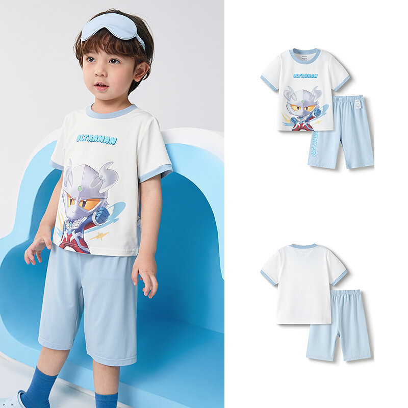 balabala Ultraman Ip Kids Pajama Set Summer Airconditioned Wear Boy Home Wear