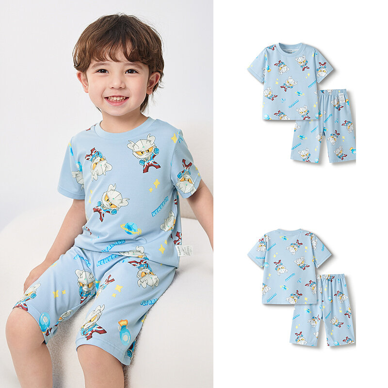 balabala Ultraman Ip Kids Pajama Set Summer Airconditioned Wear Boy Home Wear · v2