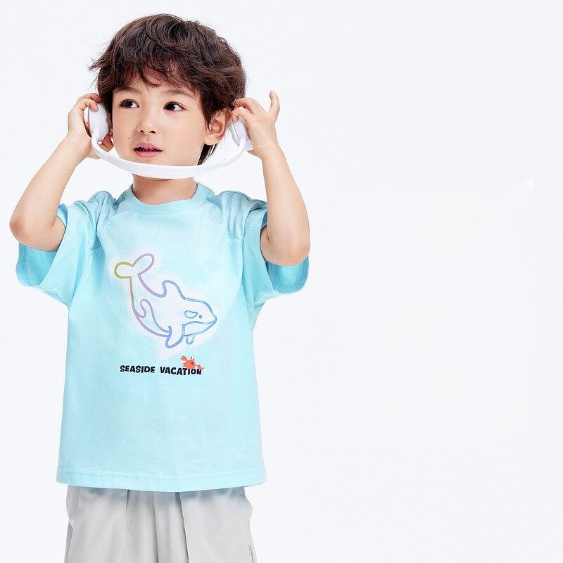 balabala Children Boy Short Sleeve T-Shirt New Style Printed Cotton Summer Wear · v2