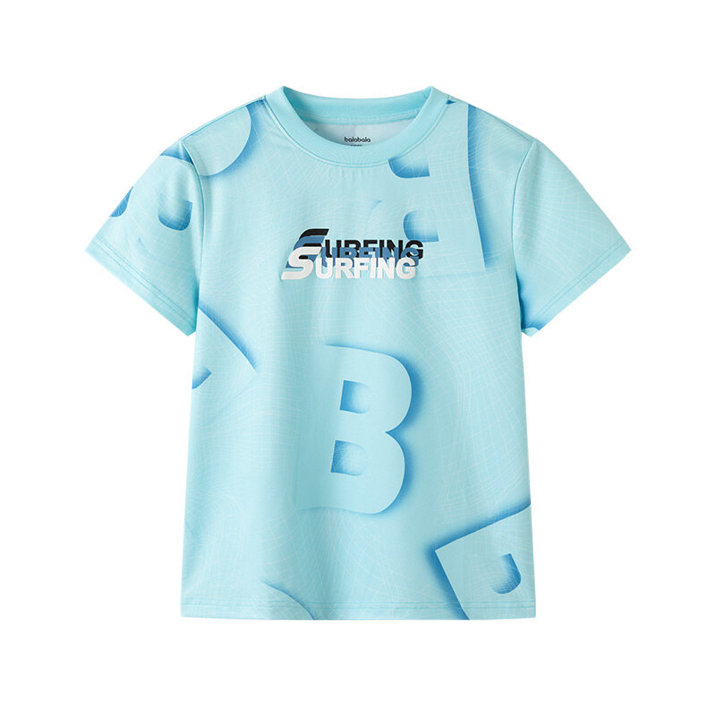 balabala Children Inner Wear Short Sleeve T-Shirt Boy Older Children Printed Summer Fashion Comfortable · v2