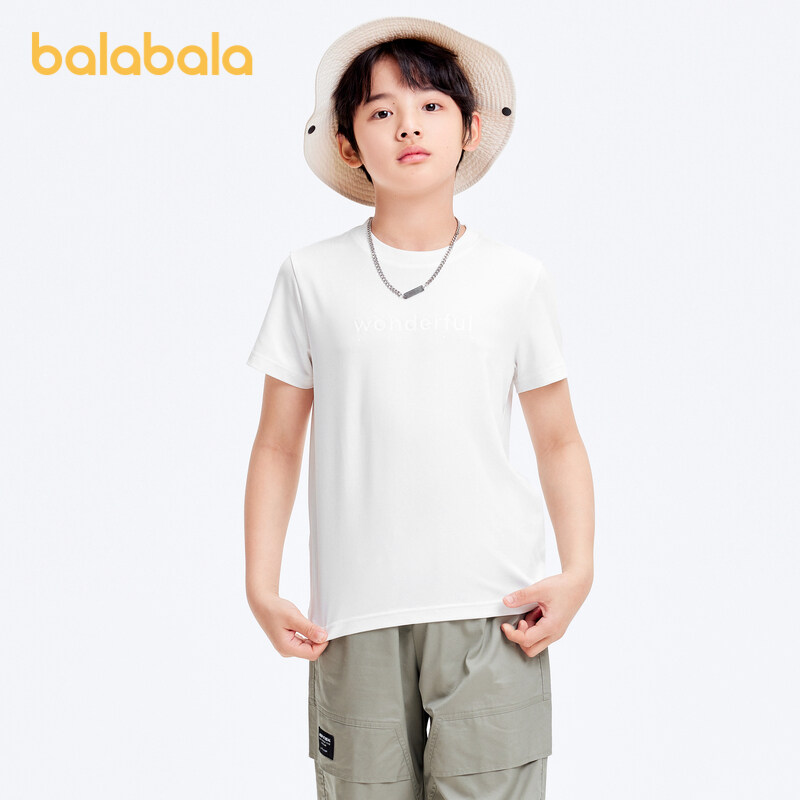 balabala Children Short Sleeve T-Shirt Boy Inner Wear Summer Girl Printed Fashion Comfortable Versatile Trendy · v5