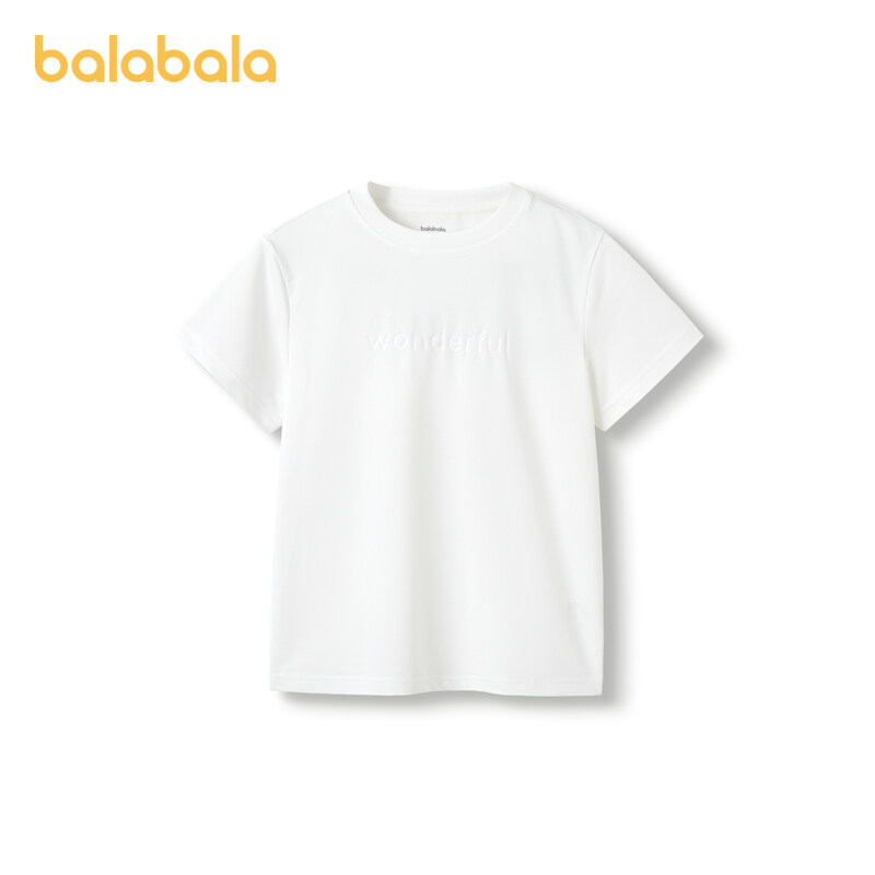 balabala Children Short Sleeve T-Shirt Boy Inner Wear Summer Girl Printed Fashion Comfortable Versatile Trendy · v5