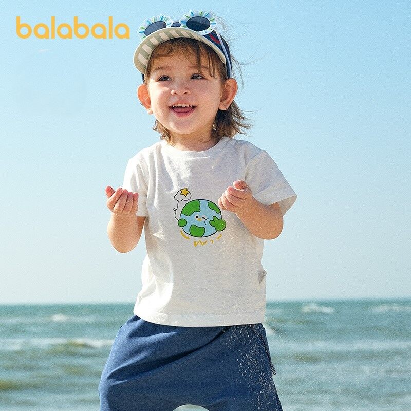 t-shirt balabala pour bébé, haut de gamme, vêtements pour garçons, manches courtes, nouvelle collection été 2025