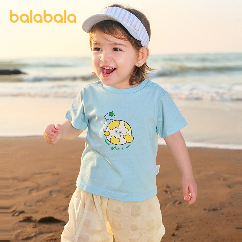 t-shirt balabala pour bébé, haut de gamme, vêtements pour garçons, manches courtes, nouvelle collection été 2025