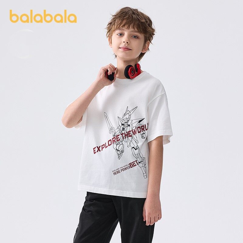balabala Children Short Sleeve T-Shirt 2025 Summer New Quickdry Parentchild Inner Wear · v2