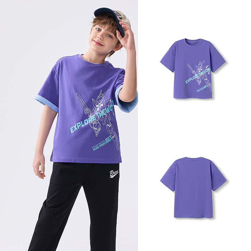 balabala Children Short Sleeve T-Shirt 2025 Summer New Quickdry Parentchild Inner Wear · v2