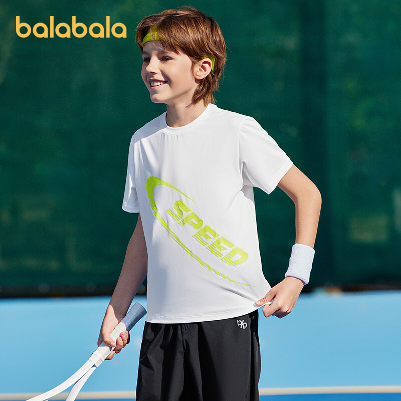 Balabala Anak-anak Lengan Pendek T-Shirt 2025 Baru Musim Panas Anak Laki-laki Atasan Lembut Olahraga Pakaian Dalam Cepat Kering