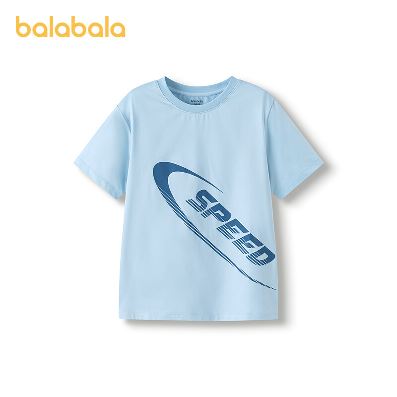 Balabala Anak-anak Lengan Pendek T-Shirt 2025 Baru Musim Panas Anak Laki-laki Atasan Lembut Olahraga Pakaian Dalam Cepat Kering