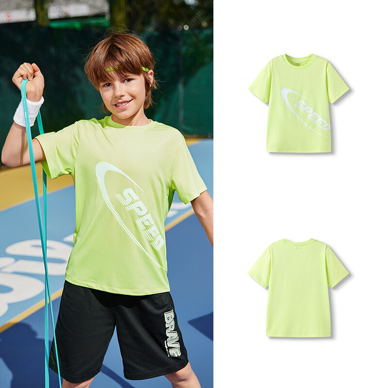 Balabala Anak-anak Lengan Pendek T-Shirt 2025 Baru Musim Panas Anak Laki-laki Atasan Lembut Olahraga Pakaian Dalam Cepat Kering