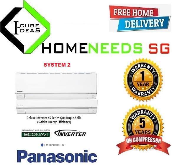 เครื่องปรับอากาศ Panasonic System 2 CS-MXS9UBZ CS-MXS12UBZ CU-2XS20UKZ 5 ติ๊ก มัลติสปลิท