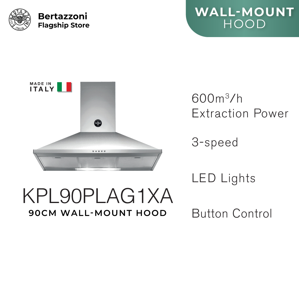 Bertazzoni KPL90PLAG1XA 90cm Wall-mount Hood · v10