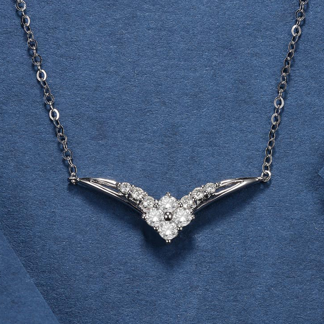 Rio Diamonds Lonbong Diamond Necklace 18K White Gold · v6