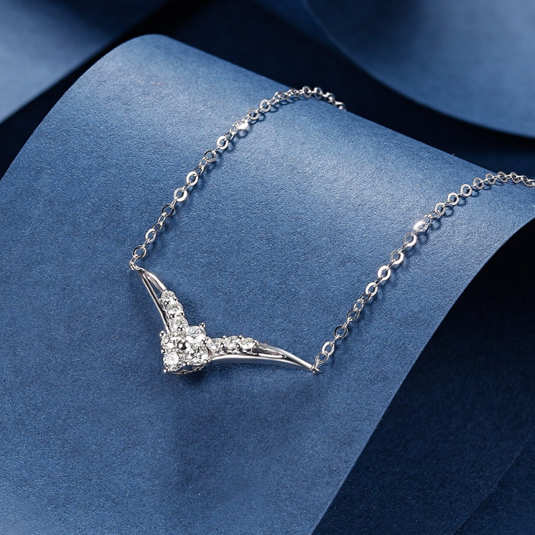 Rio Diamonds Lonbong Diamond Necklace 18K White Gold · v6