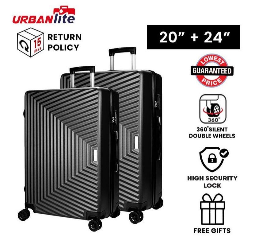 [SG Hazır Stok] UrbanLite Trapez 20 İnç+24 İnç 360° 8 Tekerlek Döndürücü Bagaj - ULH9913 Universal Traveller Tarafından Teslimat İçin 3 İş Günü