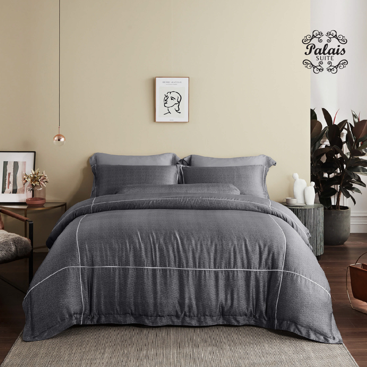 ชุดเตียง Palais Suite TENCEL™ ลายไม้โทนสีขาว