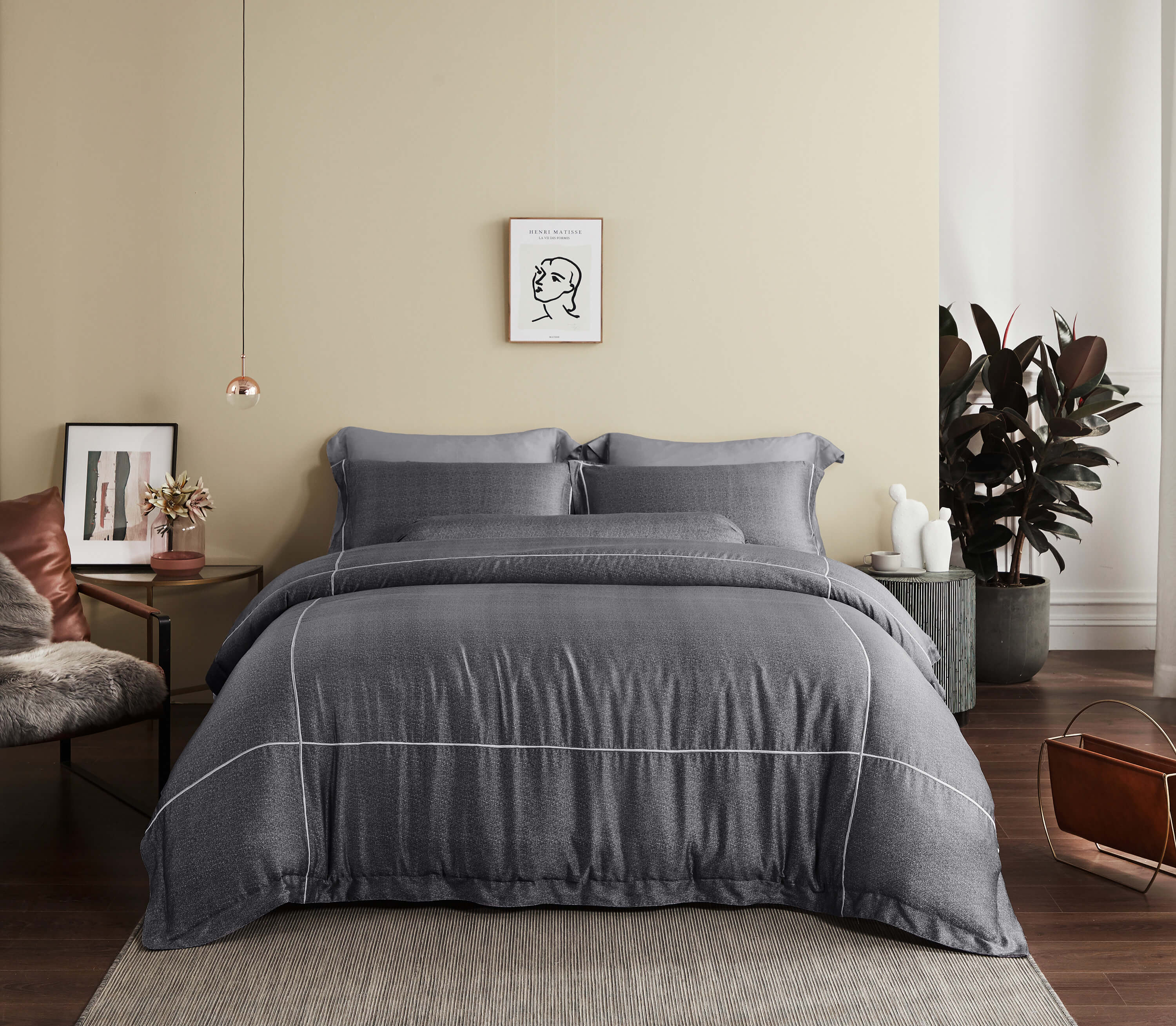 ชุดเตียง Palais Suite TENCEL™ ลายไม้โทนสีขาว