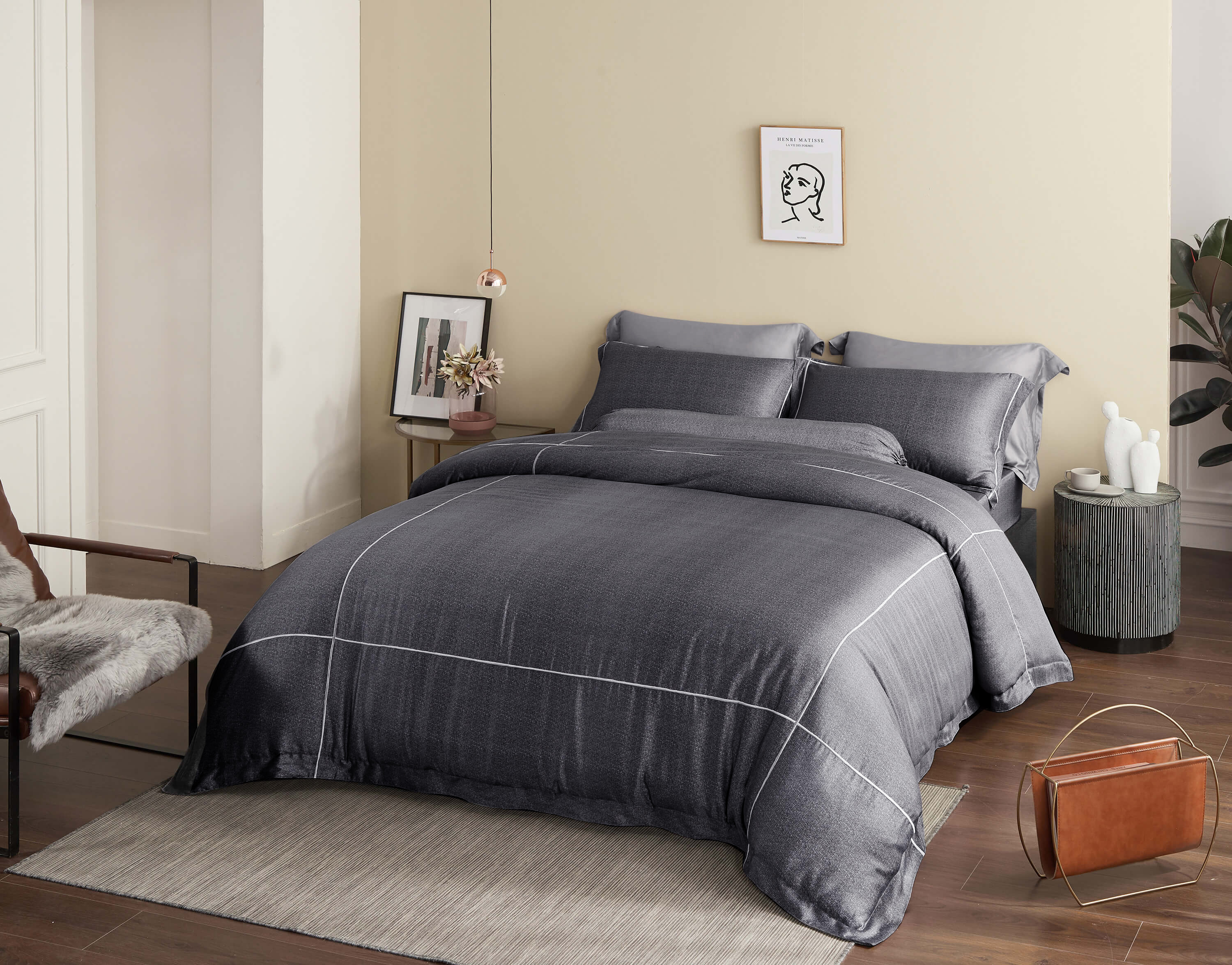 ชุดเตียง Palais Suite TENCEL™ ลายไม้โทนสีขาว