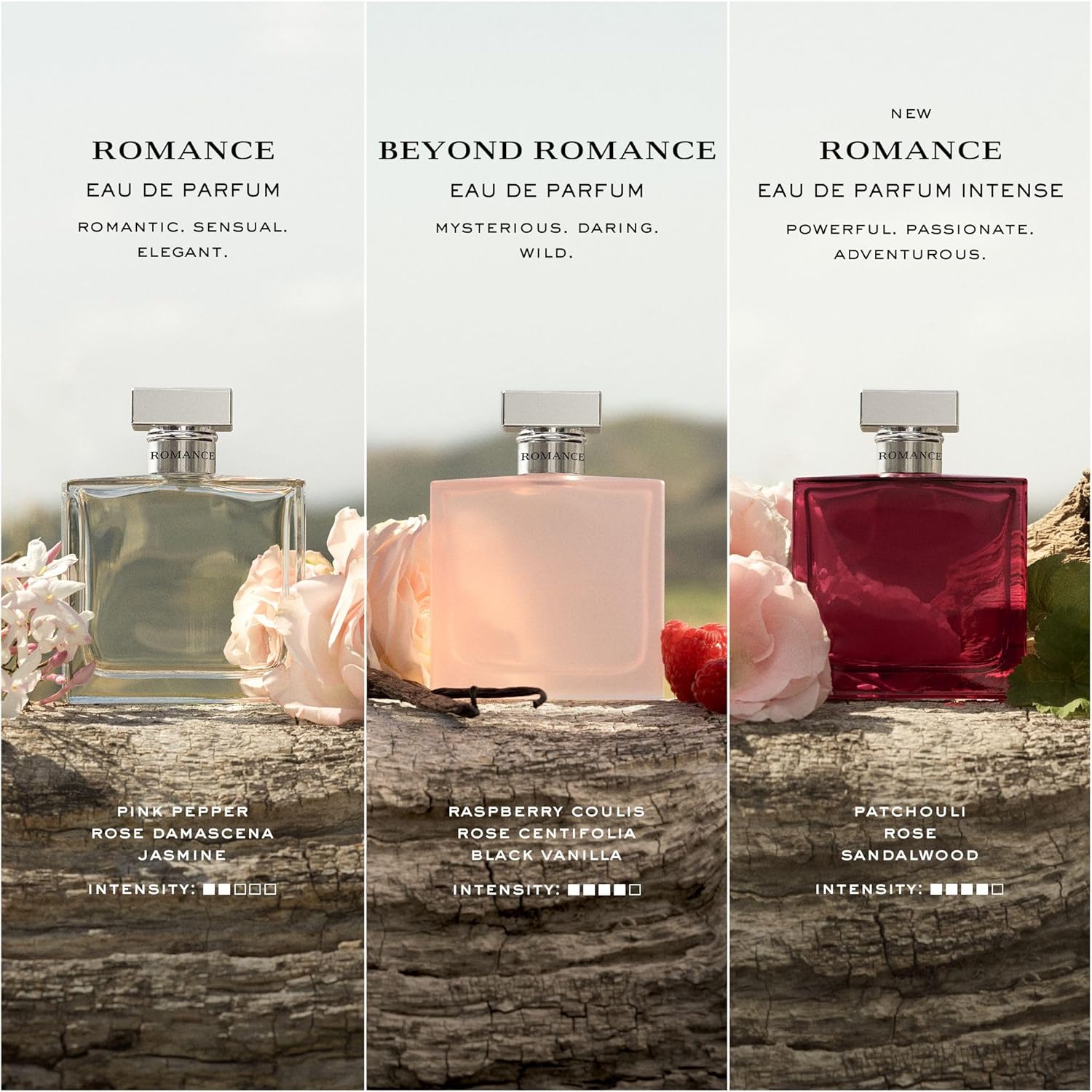Ralph Lauren - Romance - Eau de parfum - Parfum pour femme - Boisé floral - Avec rose, jasmin et baies - Intensité moyenne