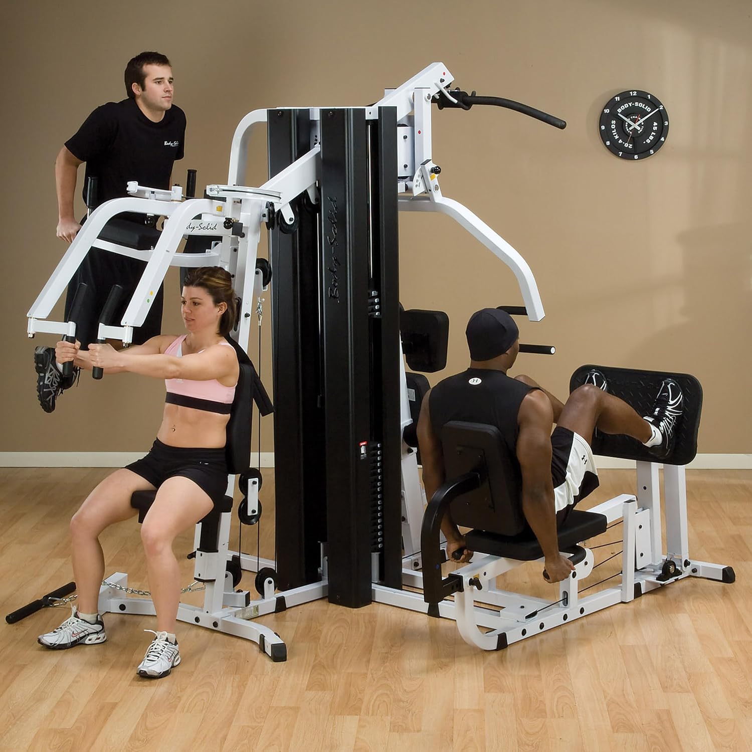 Body-Solid (EXM3000LPS) Multi-Station 210lb Dual Weight Stack Machine for Home  Commercial Gym, Complete Body Strength Training Functional Exercise Workout Station for Weight lifting and Bodybuilding · v6