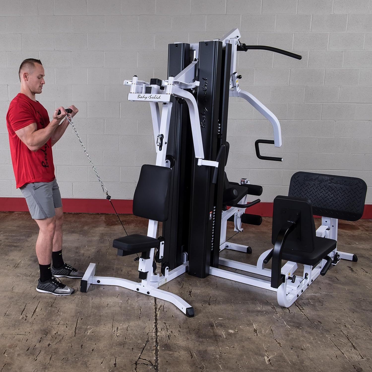 Body-Solid (EXM3000LPS) Multi-Station 210lb Dual Weight Stack Machine for Home  Commercial Gym, Complete Body Strength Training Functional Exercise Workout Station for Weight lifting and Bodybuilding · v6