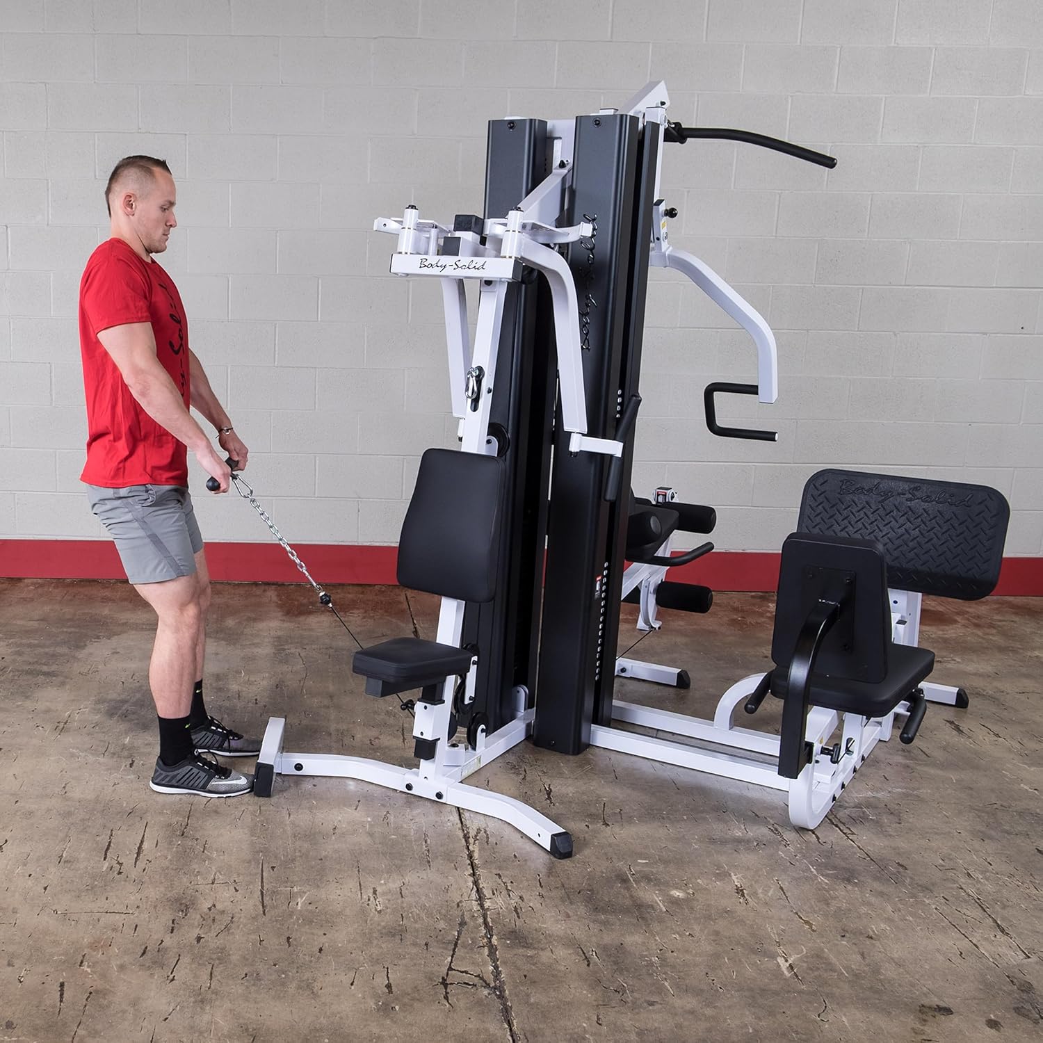 Body-Solid (EXM3000LPS) Multi-Station 210lb Dual Weight Stack Machine for Home  Commercial Gym, Complete Body Strength Training Functional Exercise Workout Station for Weight lifting and Bodybuilding · v6
